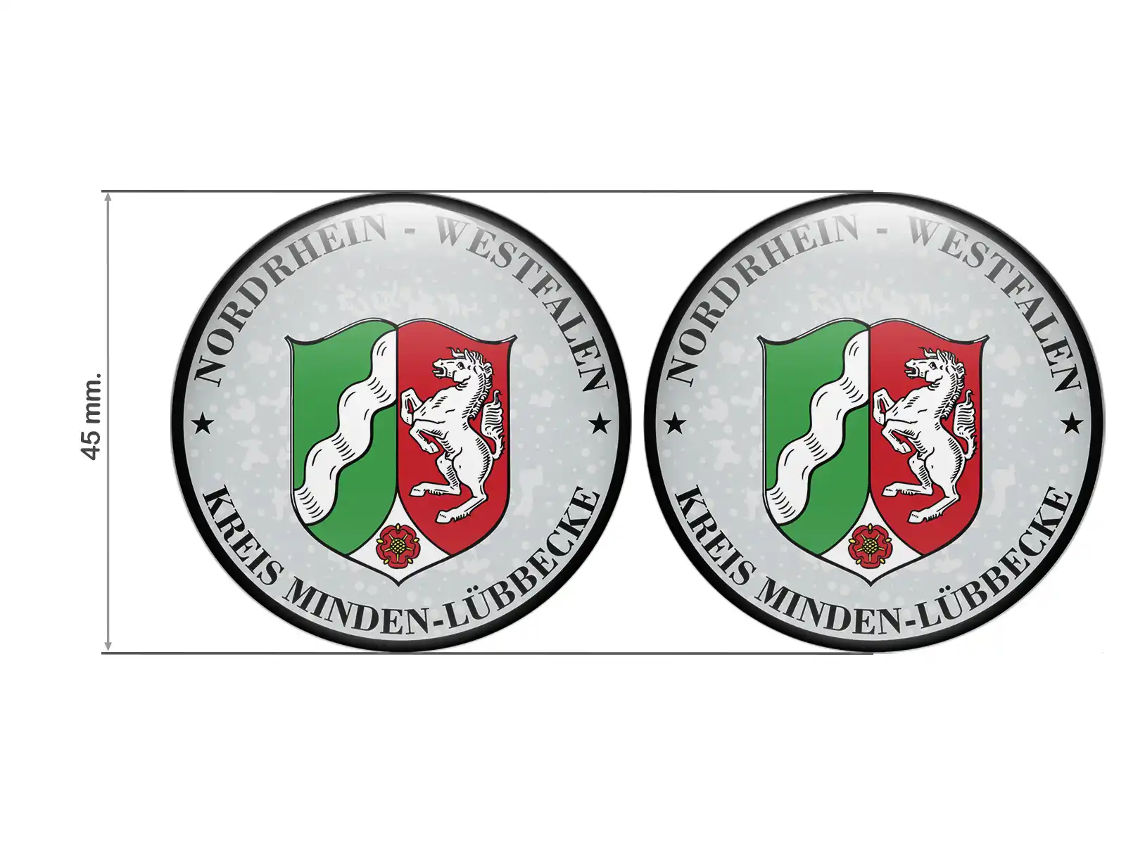 Aufkleber TÜV Kreis Minden-Lübbecke Nummernschild plakette